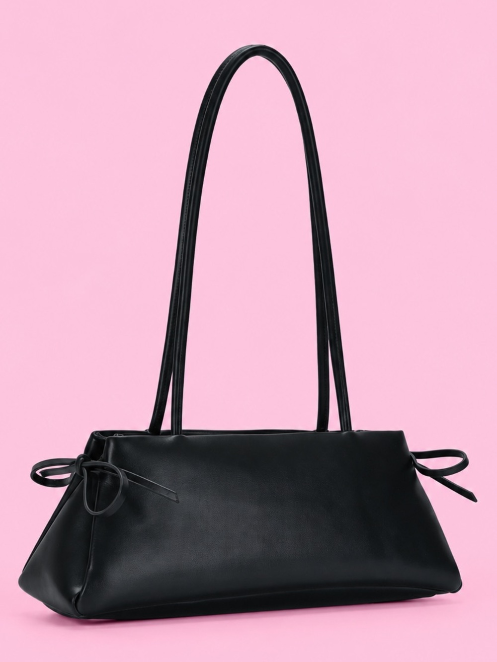 Madison West Black Bow Shoulder Bag